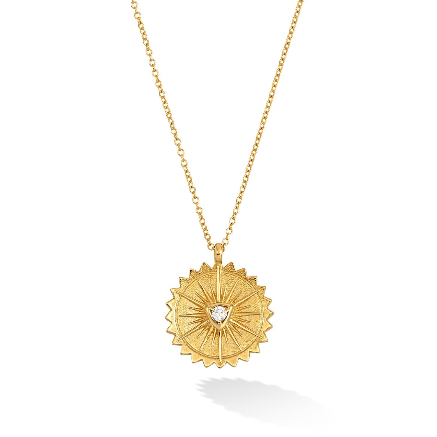 Dower & Hall Women's Yellow Gold & Diamond Sun Pendant In Gold