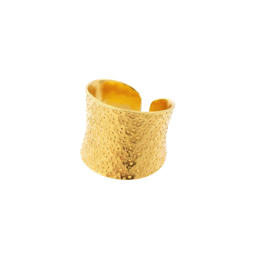 Women’s Nudo Gold Dotted Ring - Size Adjustable Midi Ring Amadeus