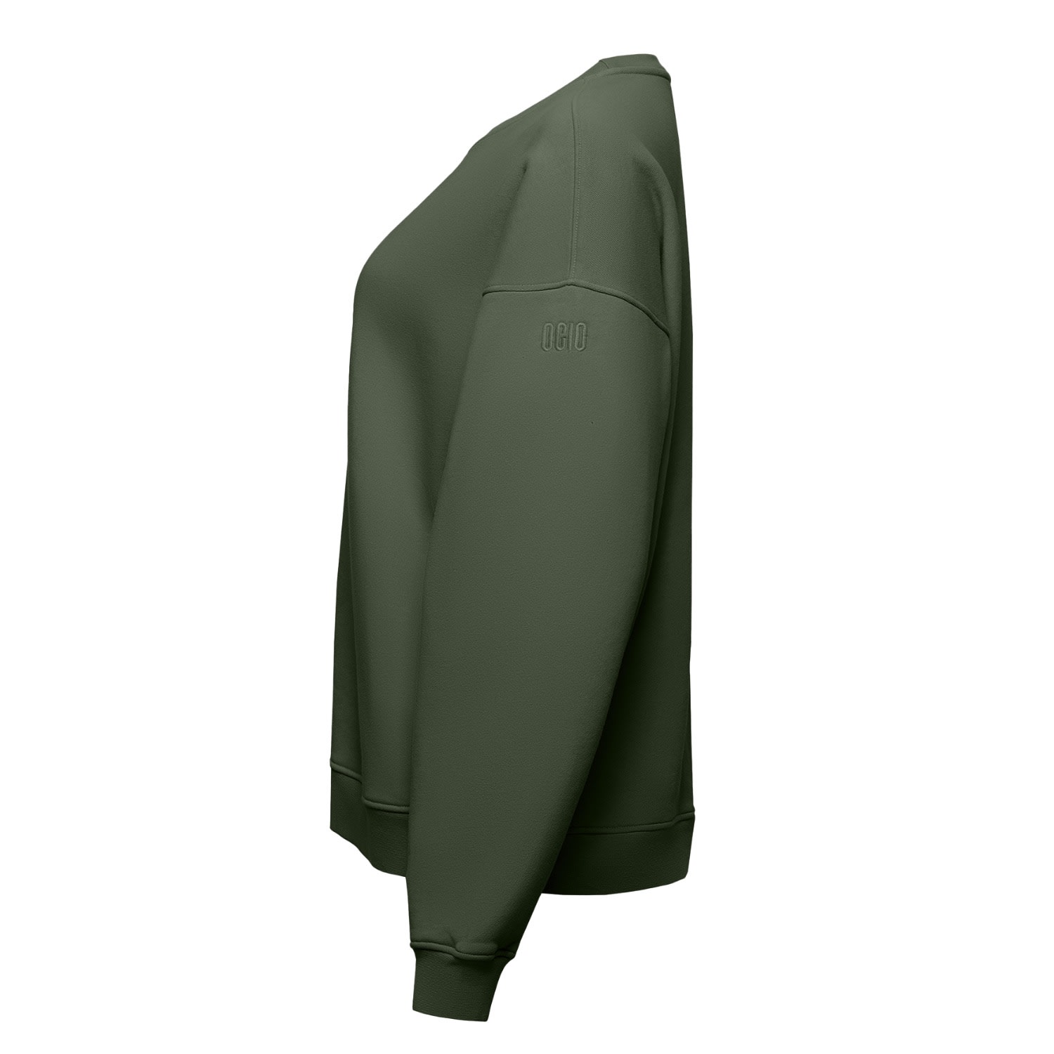 Ocio Leisurewear Green Women's Oversized Crewneck In Spruce In Green