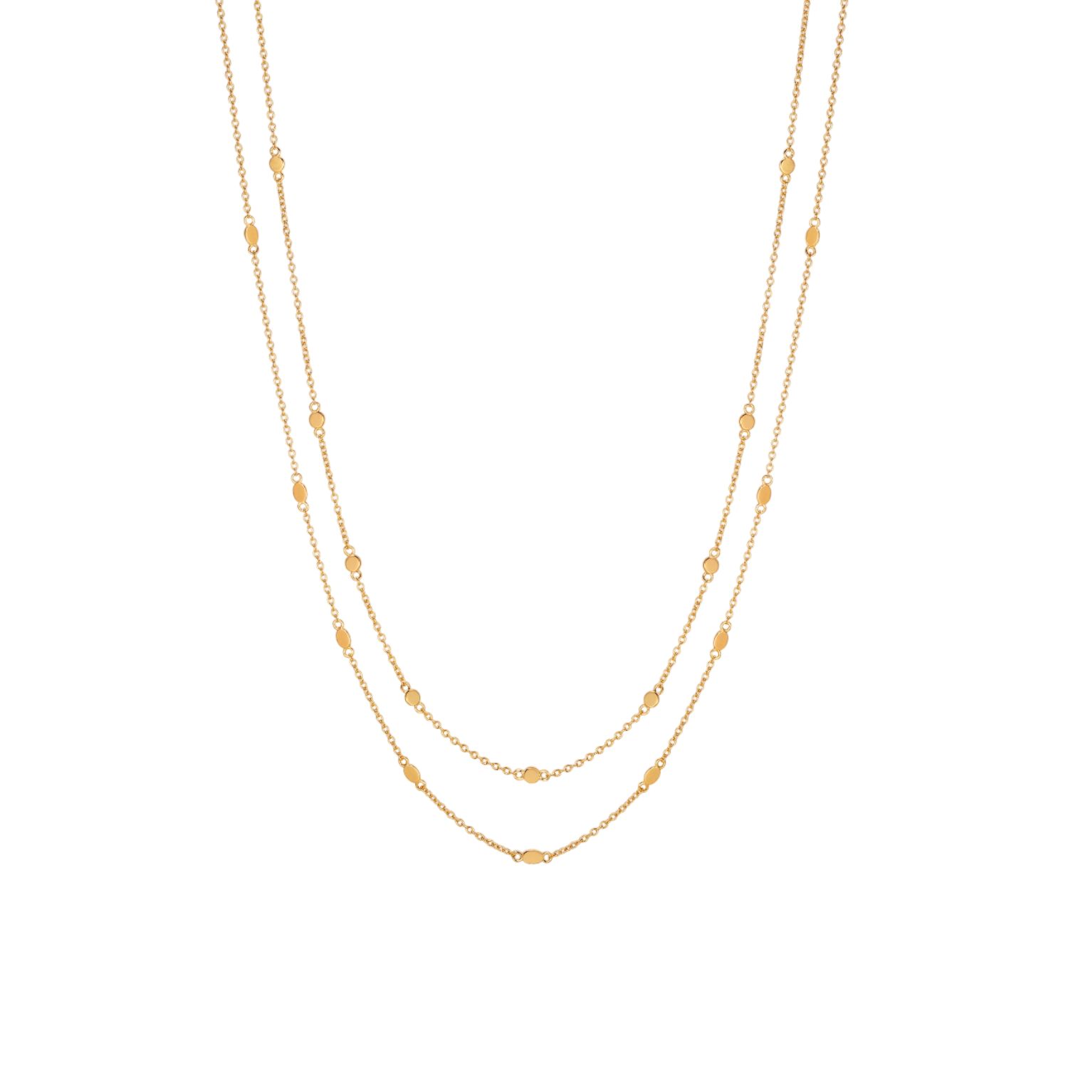 Vanchi Women's Simona Double Chain Stacking Necklace In Gold In Gold
