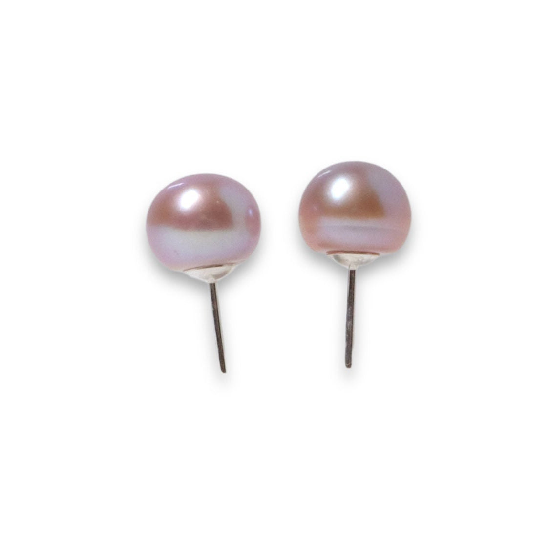 Ninemoo Women's Pink / Purple / Silver Timeless Pink Pearl Studs