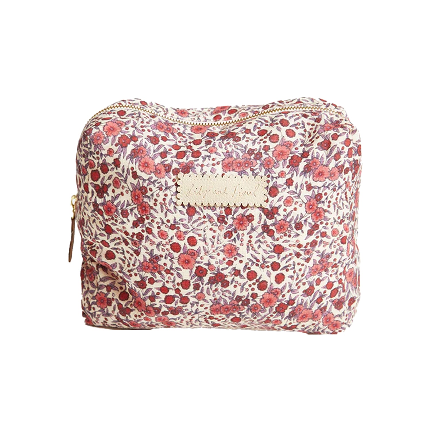 Pink / Purple / Red Wash Bag Aster Floral Pink One Size Lily and Lionel