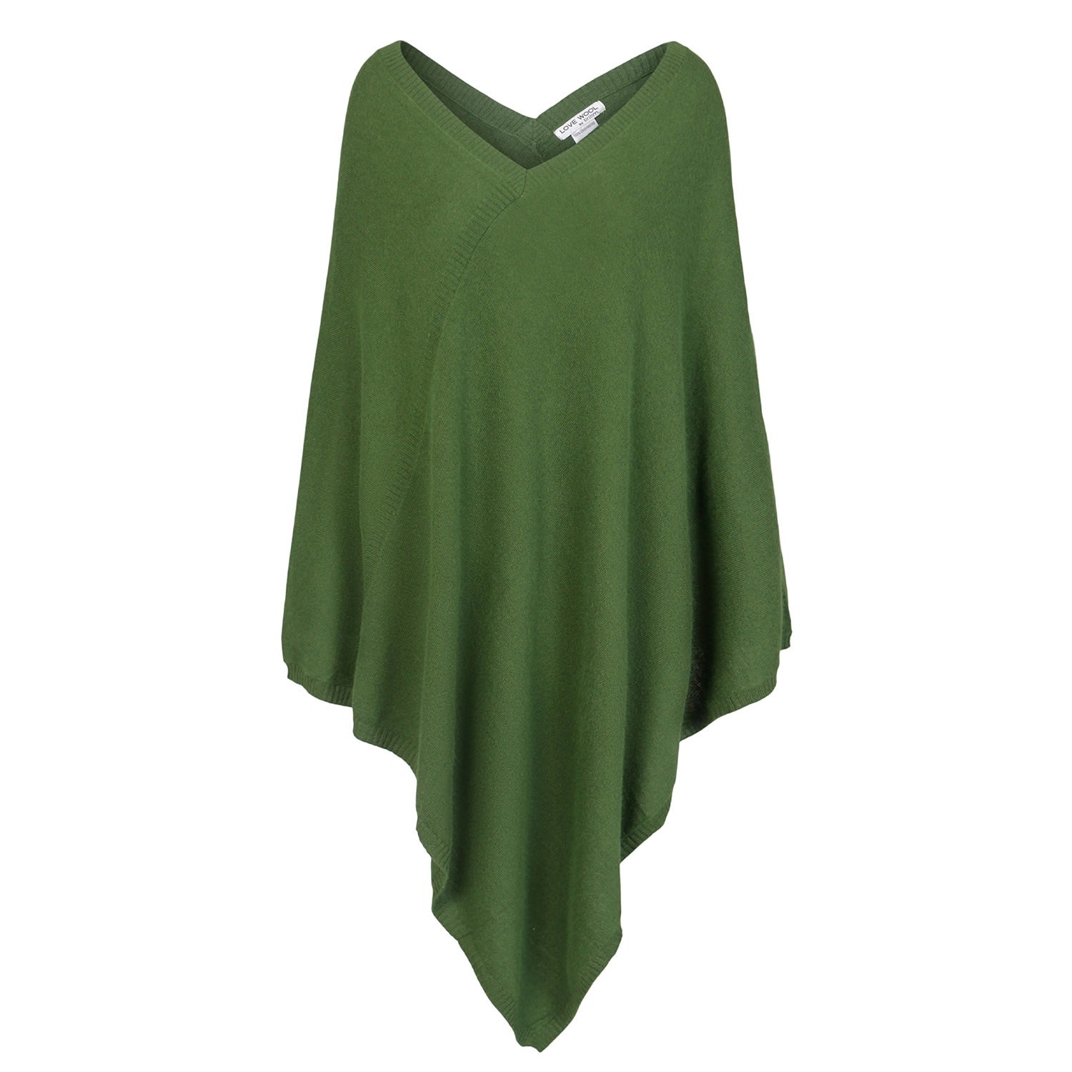 Men’s "Anine" Big Cashmere Poncho- Green One Size Tirillm