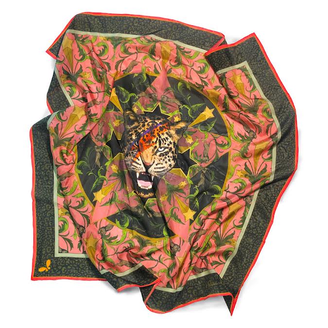 Henelle Women's Pink / Purple Hollywood Vine Silk Scarf In Pink/purple