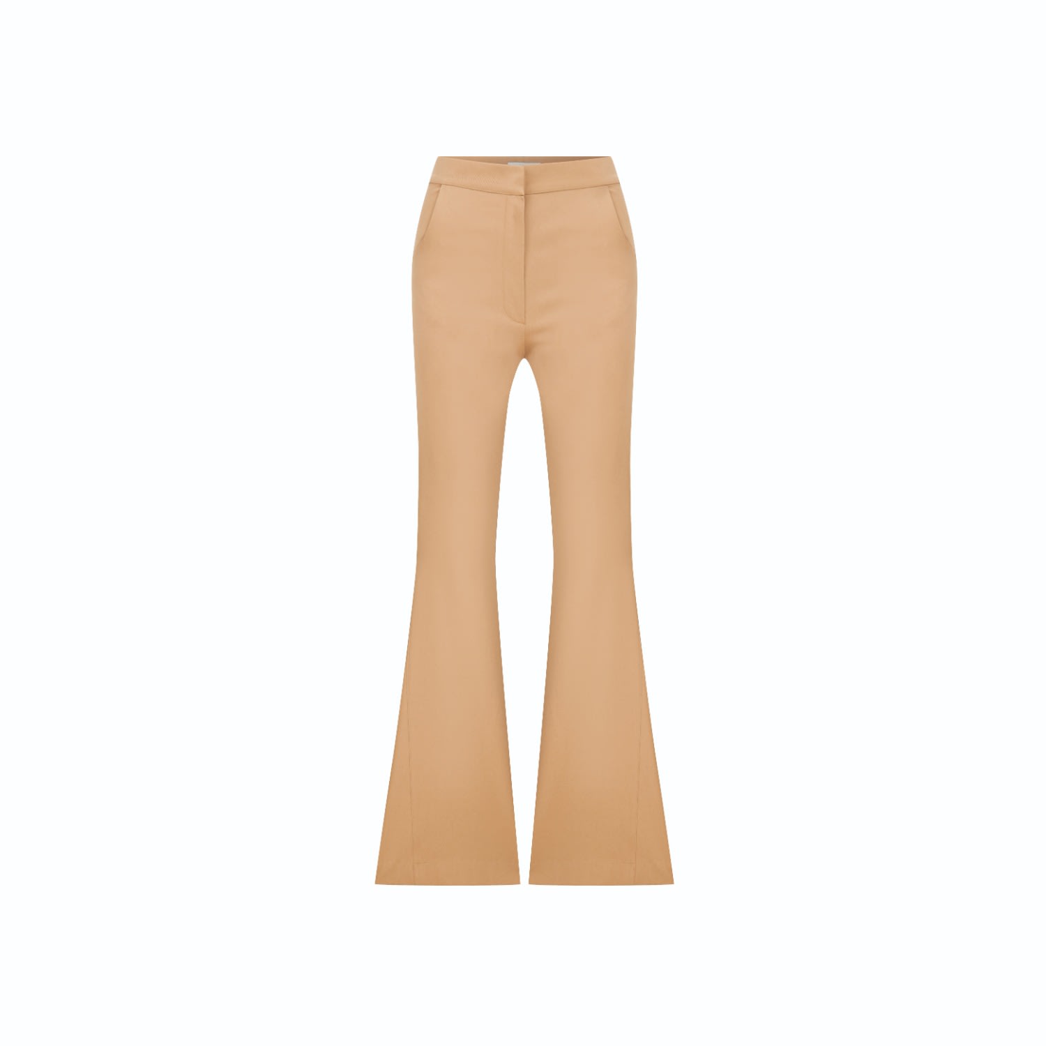 Nazli Ceren Women's Neutrals Avrell Cotton Flared Trousers In Golden Straw In Yellow