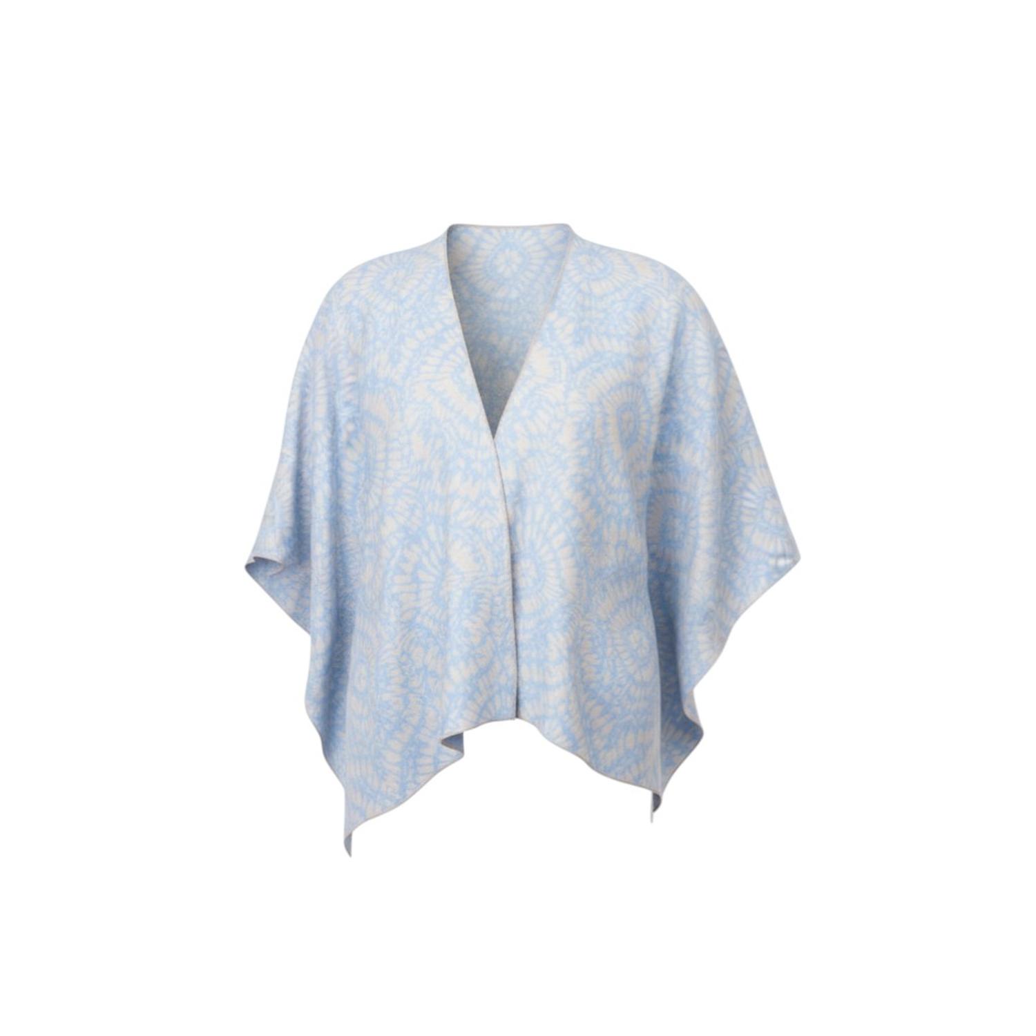 Women's Angelica Blue & Beige Batik Print Jacket | One Size | Franchetti Bond