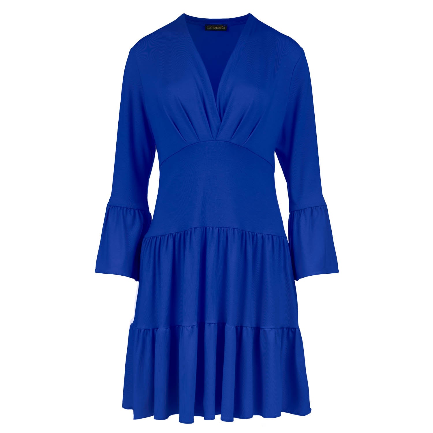 Women’s Royal Blue Jersey Tiered Dress Extra Large Conquista