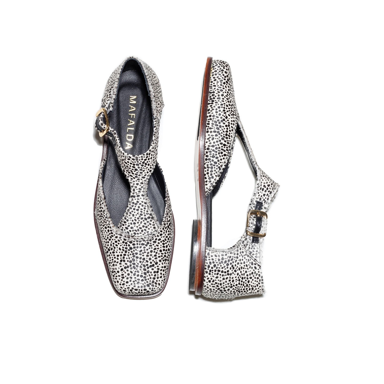 Mafalda Women's Black / White Carlota Flats Animal Print In Multi