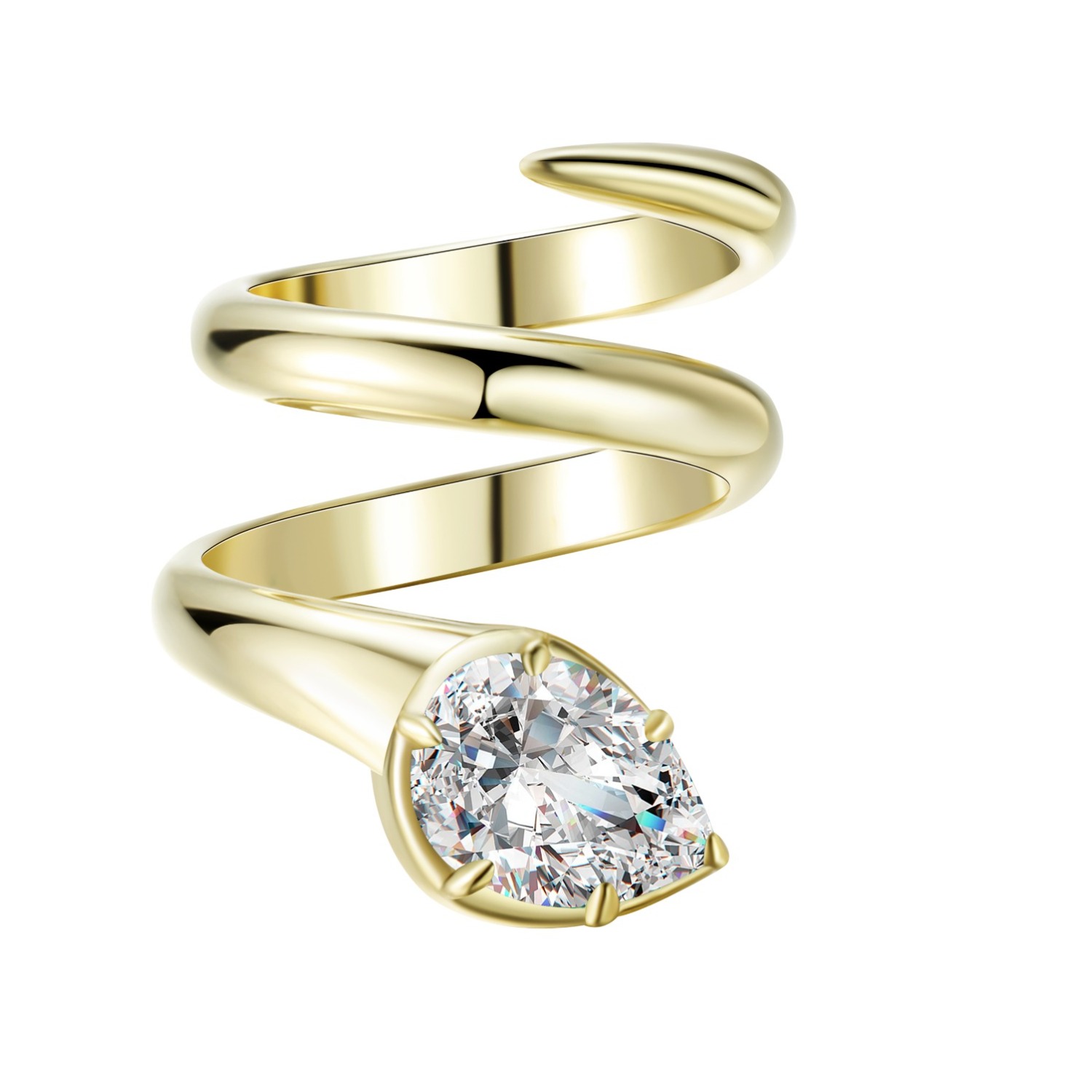 When You Know You Know Gold Twisted Snake Pinky Ring | OneWildOne
