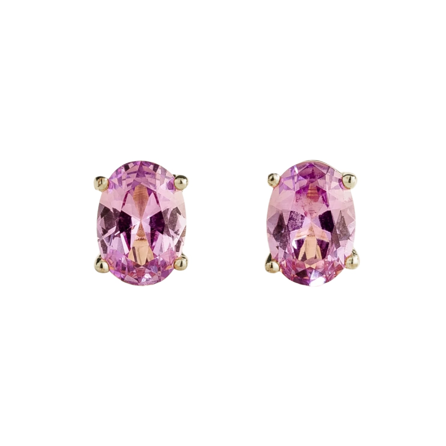 Juvetti Women's Silver / Purple / White Ovo Earrings In Purple Sapphire And White Gold