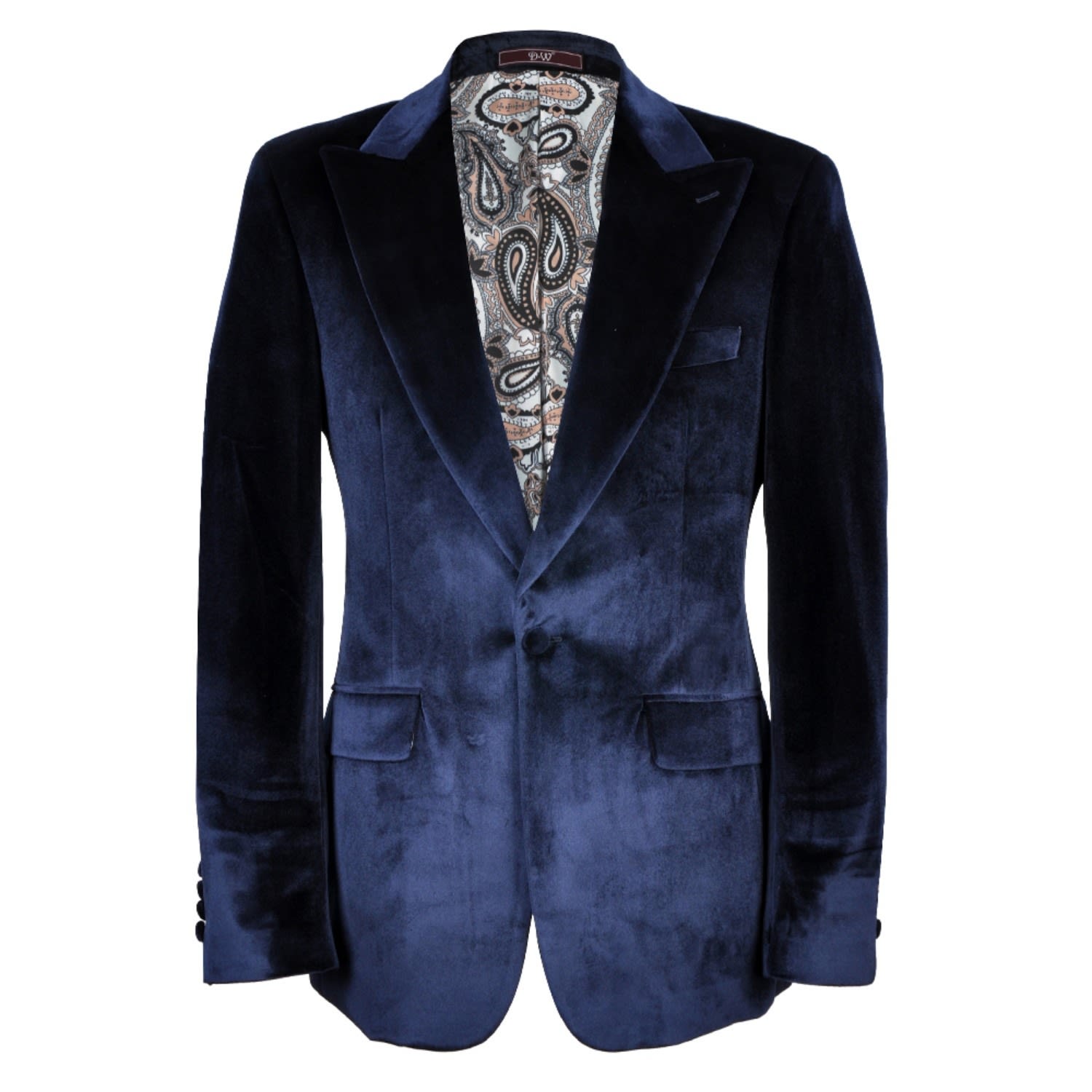 David Wej Men's Maison Velvet Blazer – Navy Blue