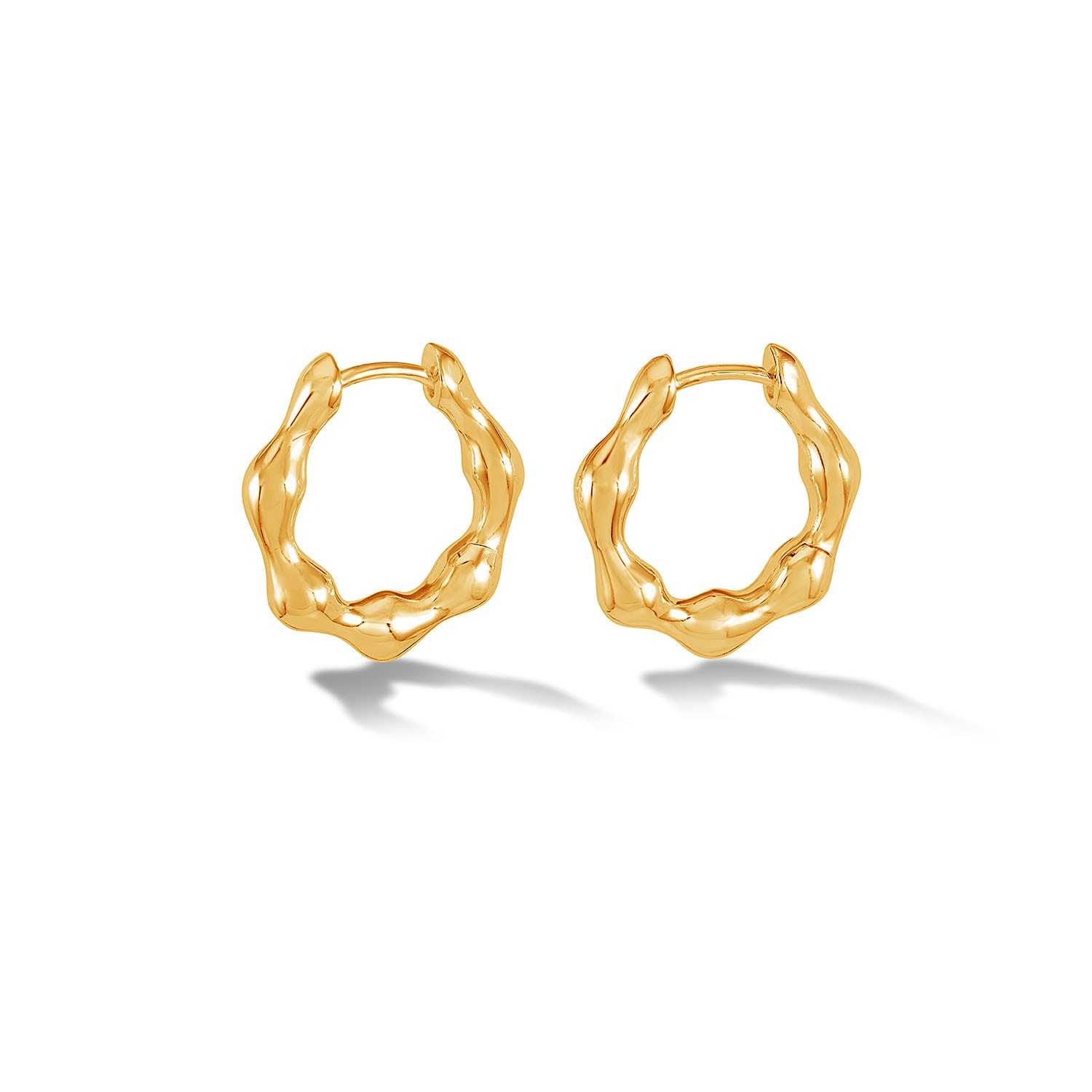 Dower & Hall Hinged Huggie Hoop Earrings In Gold