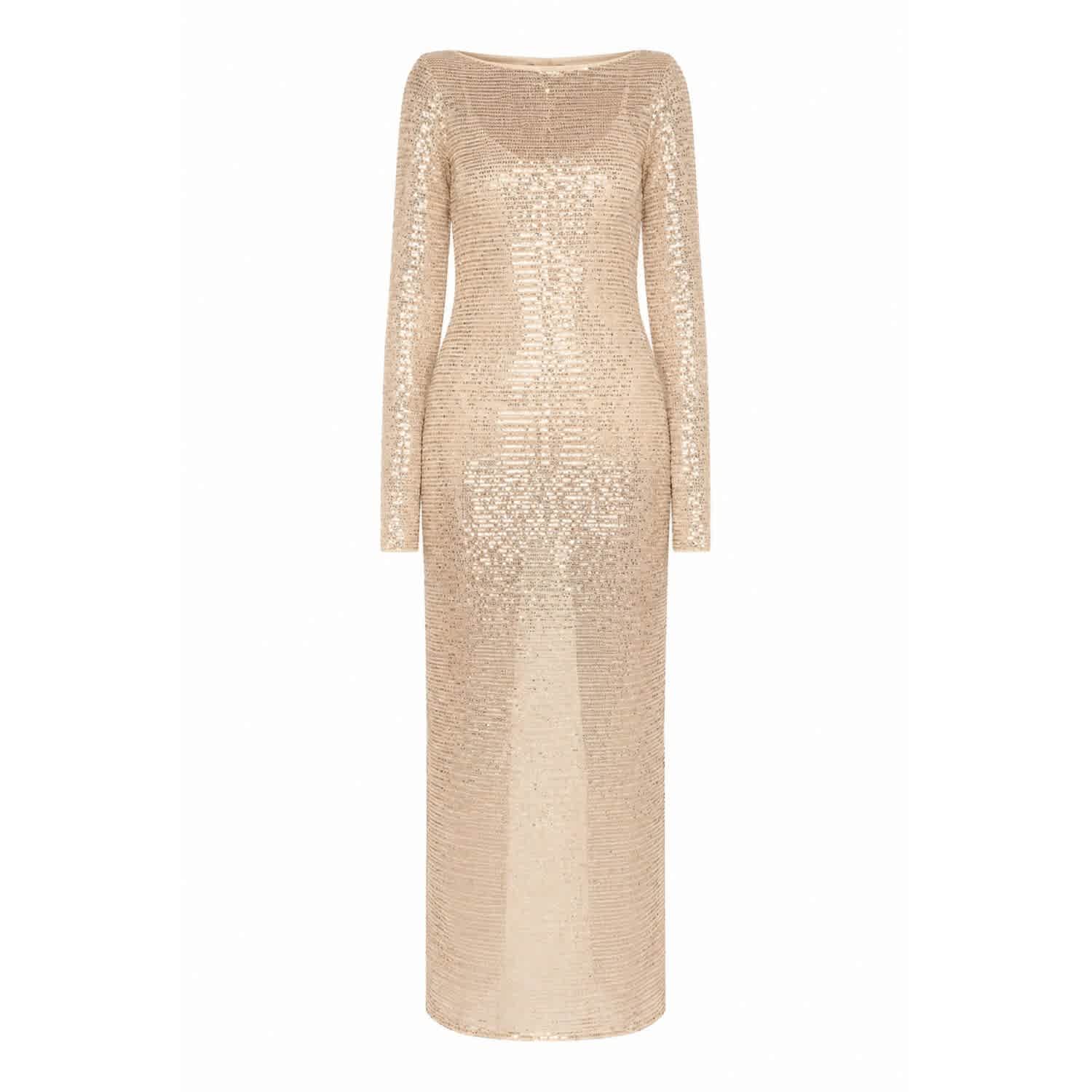 cream and gold maxi dress Cream Lace Maxi Dress Handmade Fit & Flare by Ensogirl main image 0