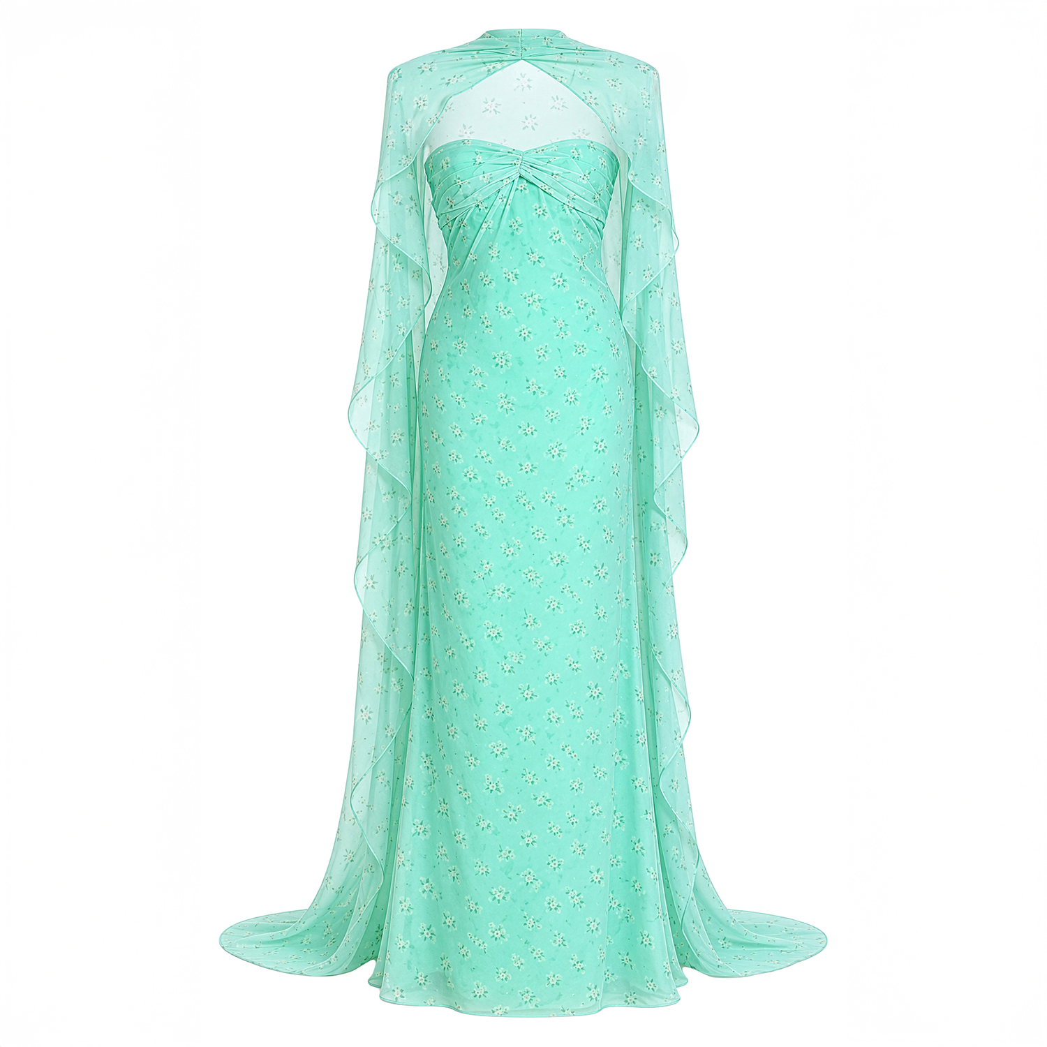 Maxi Monet Dress- Green | Herfetch