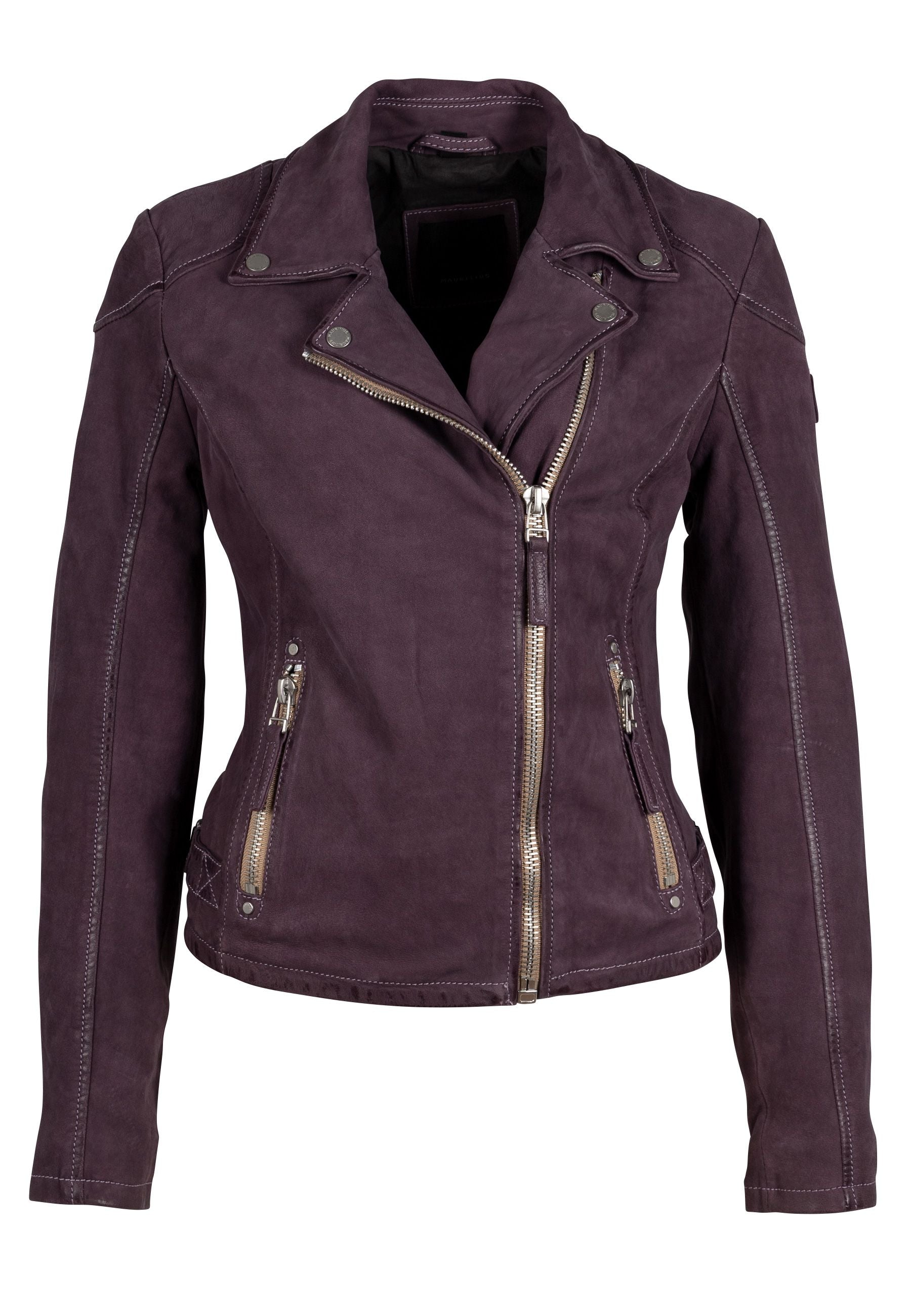 Mauritius Women's Pink / Purple Karyn Rf Leather Jacket, Purple In Pink/purple