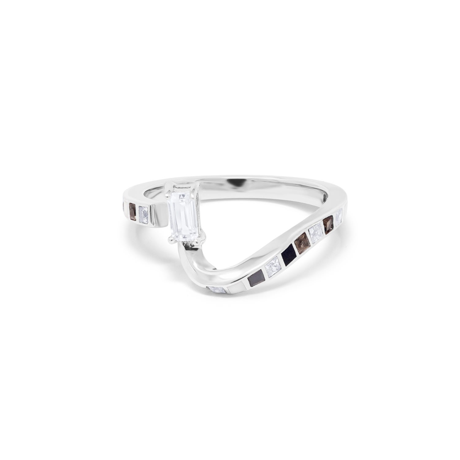 Women’s Alexi Ring - Rhodium Plated Silver EdxÃº