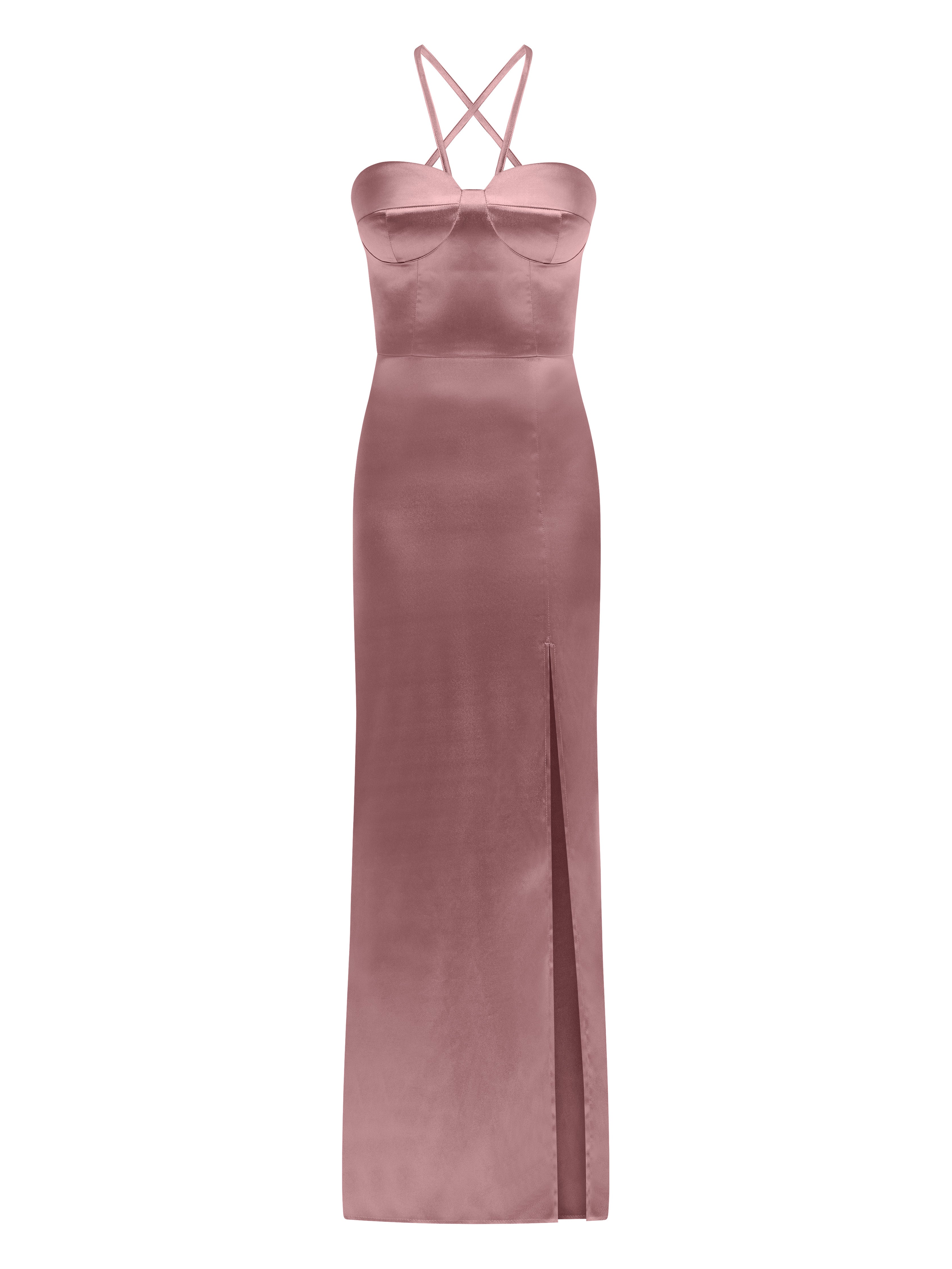 Women’s Forever Yours Satin Maxi Dress - Rose Gold Xxs Tia Dorraine