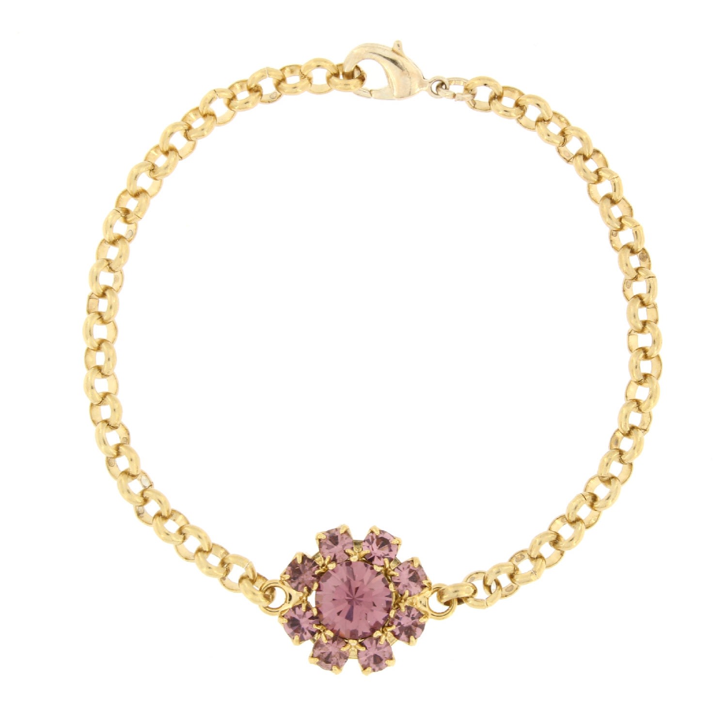 Rosaspina Firenze Women's Florentine Garden Light Amethyst Bracelet In Yellow