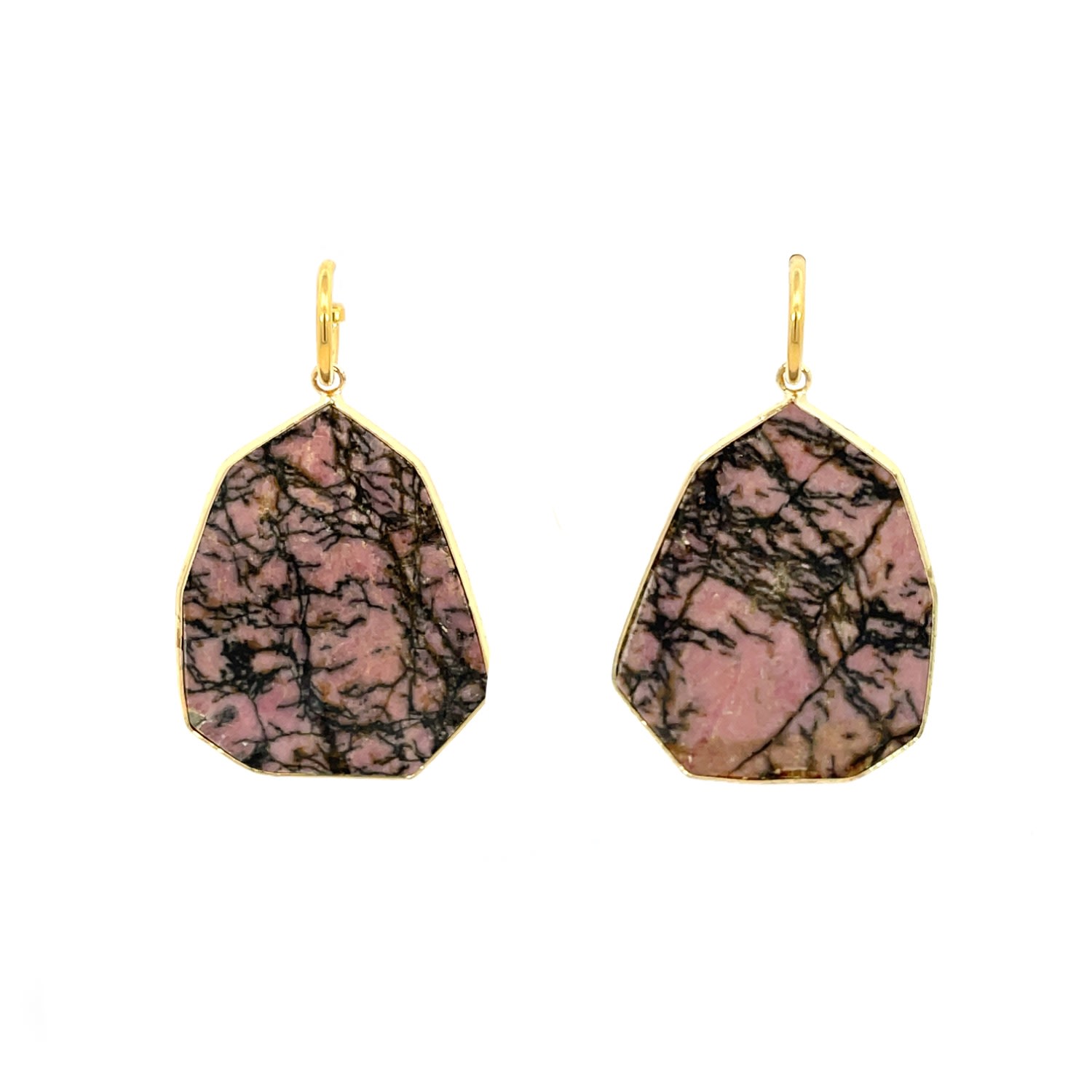 Women’s Heavenly Beauty Hexagon Drop Earrings - Rhodonite Gosia Orlowska