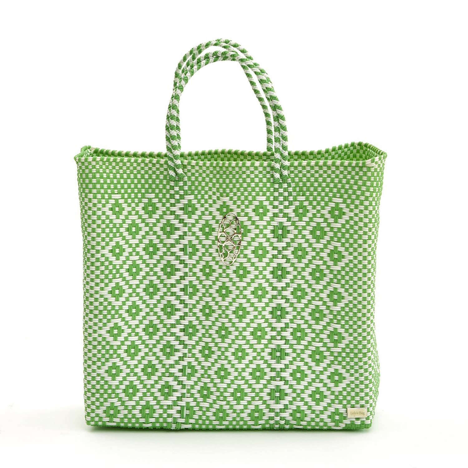 Women’s Medium Green Aztec Tote Bag Shoulder Strap Lolas Bag