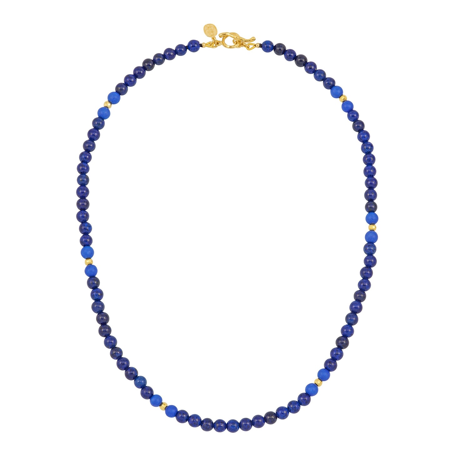 Blue Men’s Mixed Lapis & Vermeil Disco Balls Necklace Dower & Hall