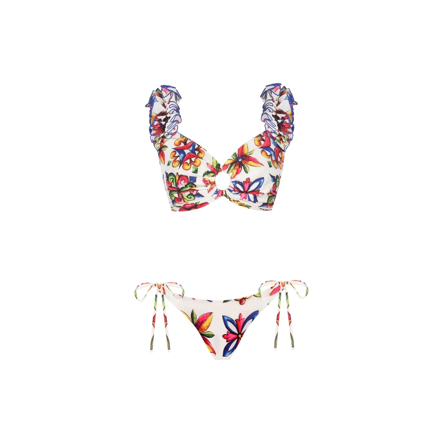 Nur Karaata Women's Lily Sicilia Short Waist Bikini Set