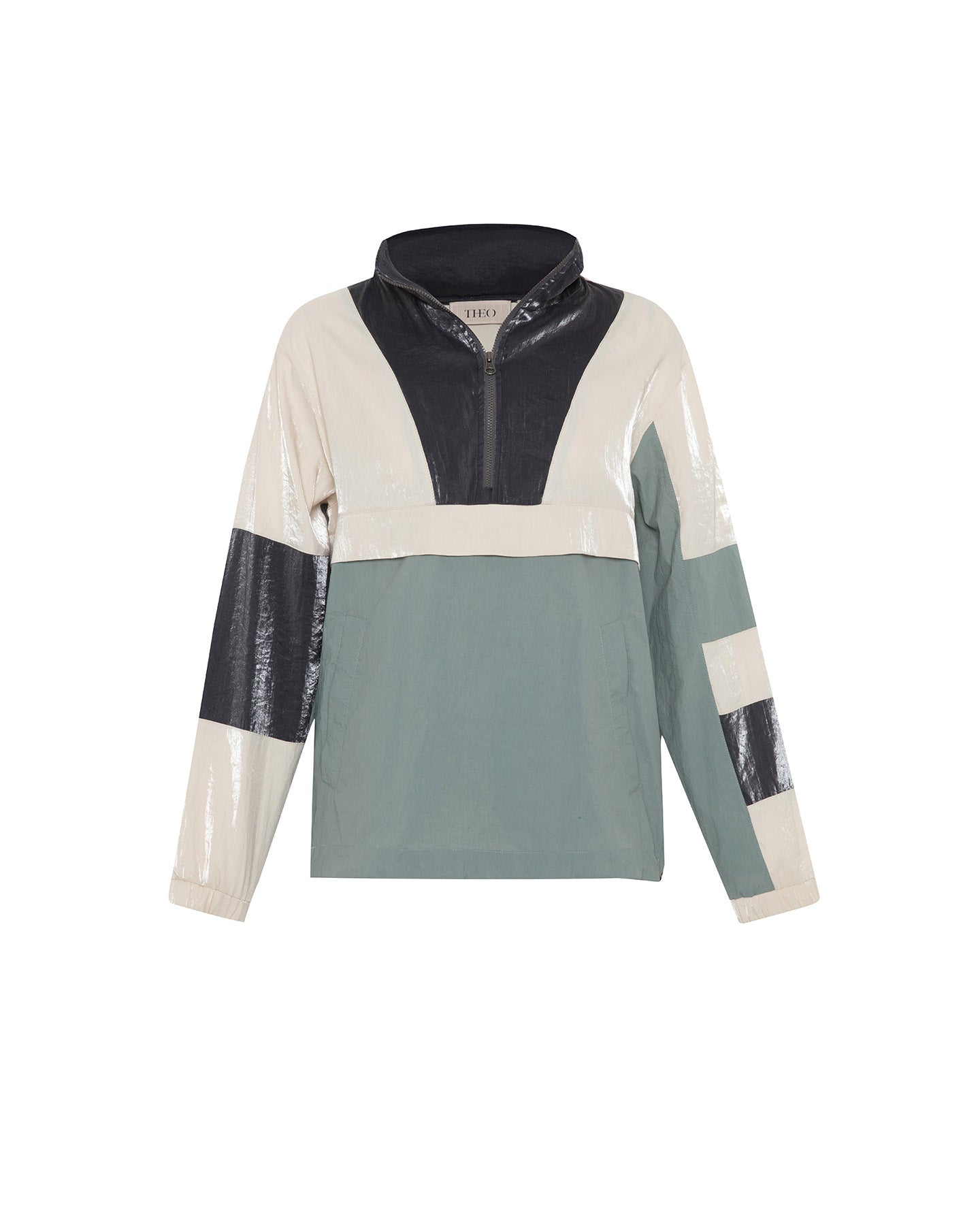 Theo The Label Women's Athena Colorblock Track Jacket - Black Combo In Black