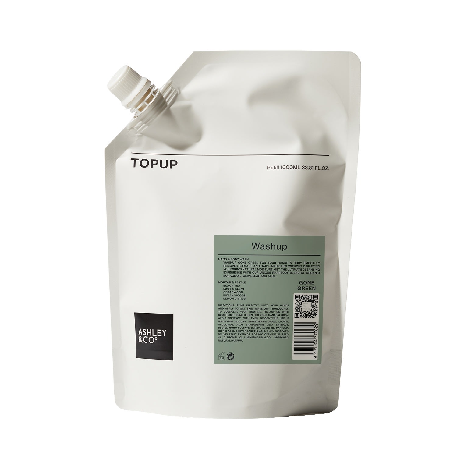 Ashley & Co Top Up - Hand & Body Wash Refill Mortar & Pestle In Multi