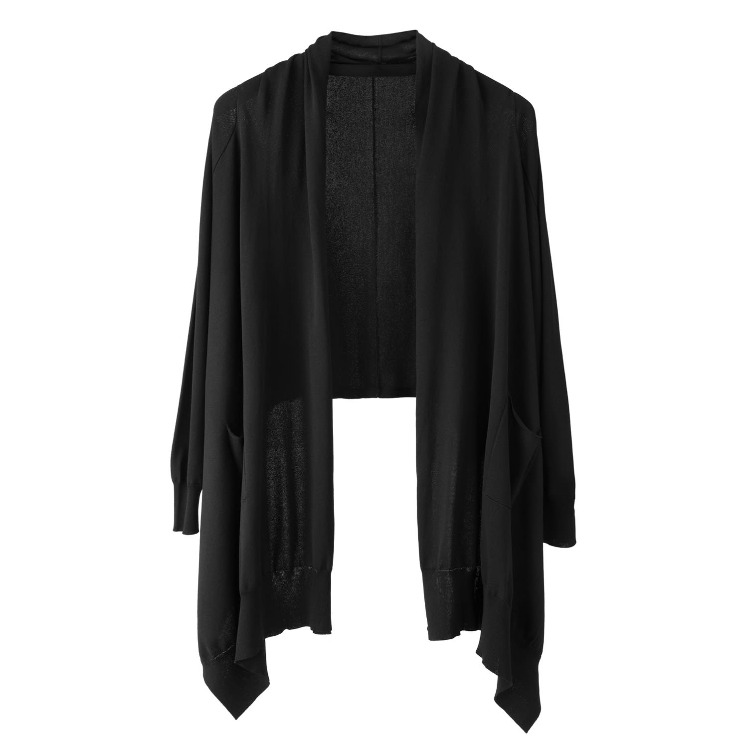 black wrap around cardigan