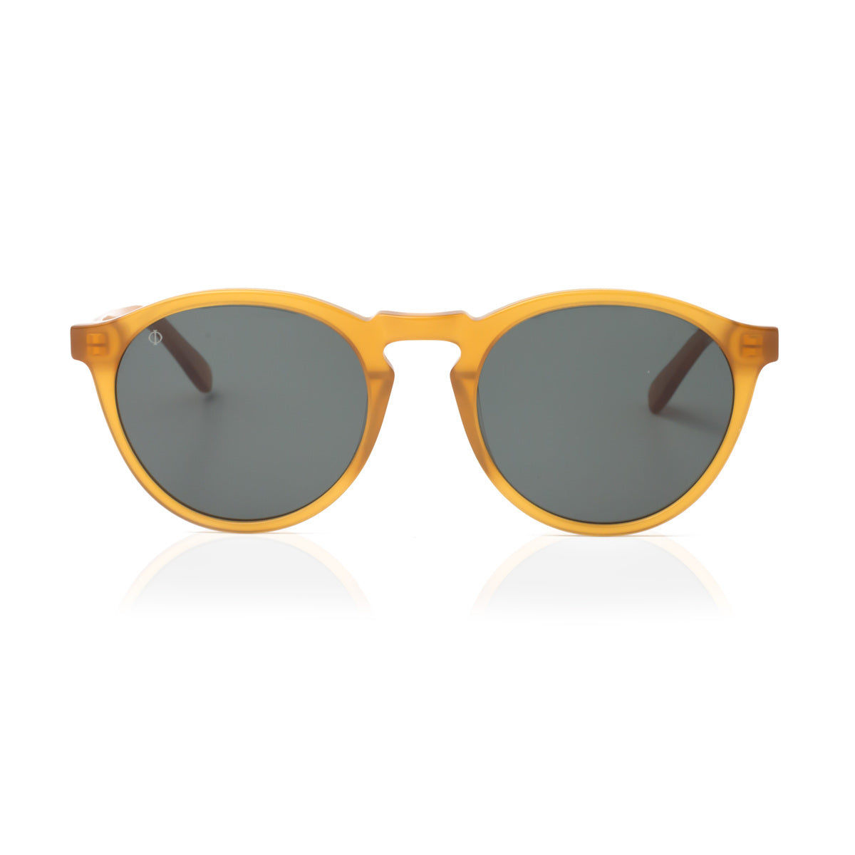 Faos Concept Men's Yellow / Orange Tinos In Electrum Amber With Algae Green Lenses