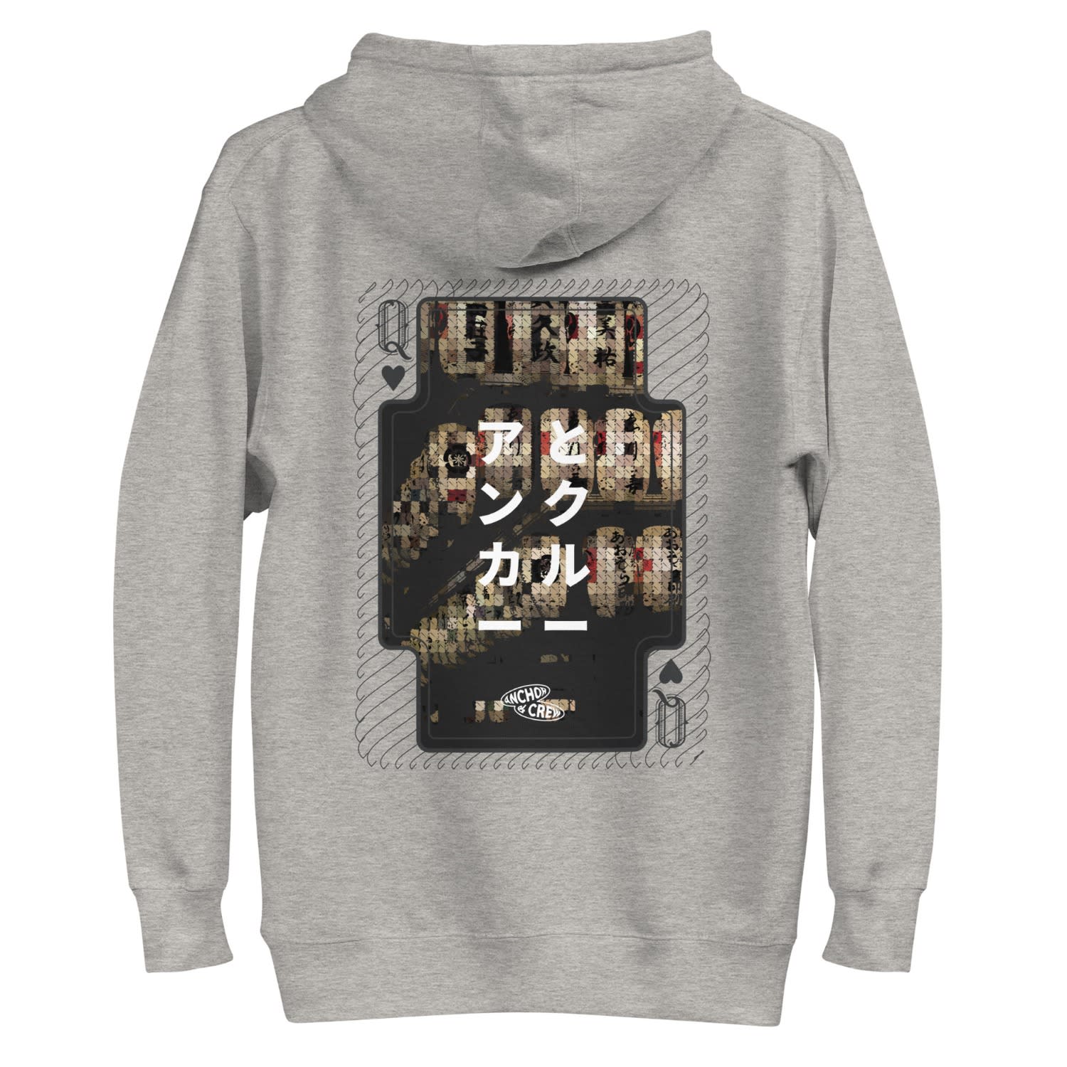 Anchor & Crew Carbon Grey One Japan Gurafiku Cotton Blend Hoodie - Women In Gray