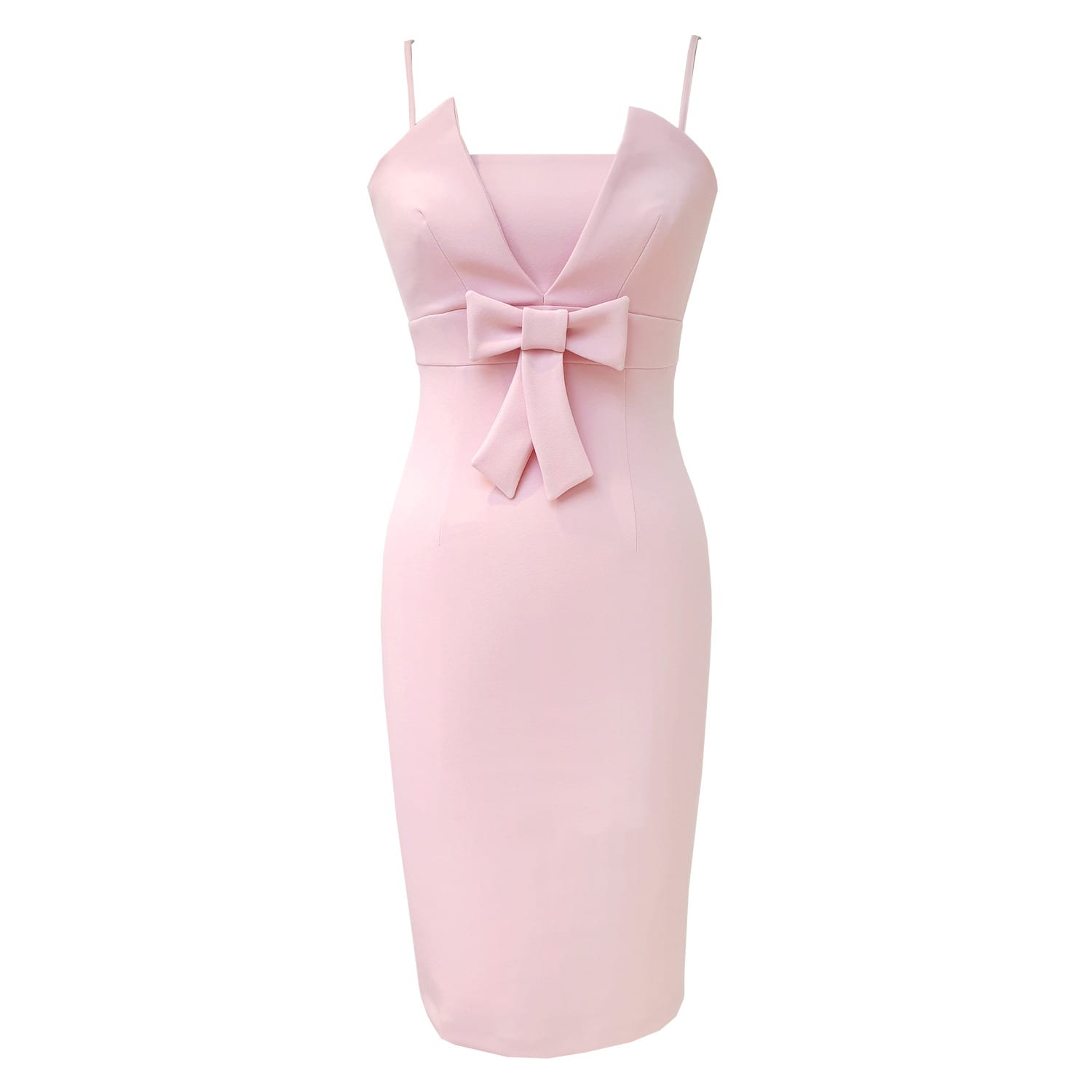 pale pink sheath dress