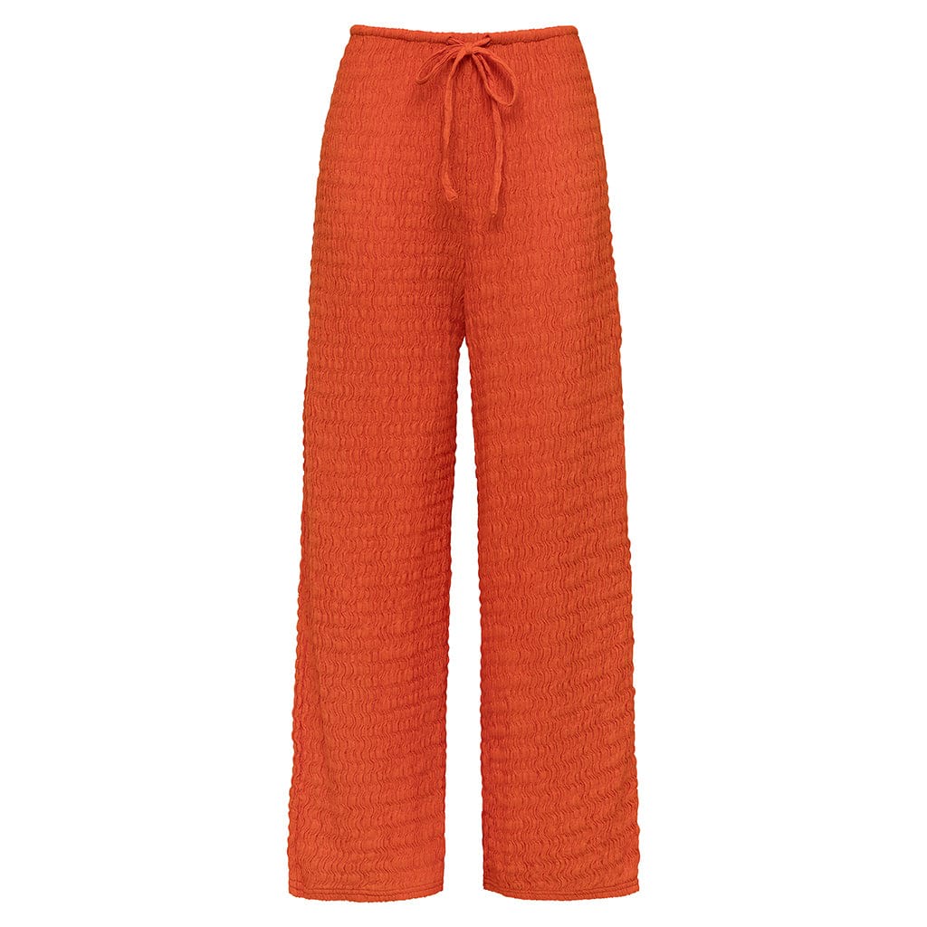 Montce Women's Yellow / Orange Tangerine Drawstring Wide Leg Pant In Yellow/orange