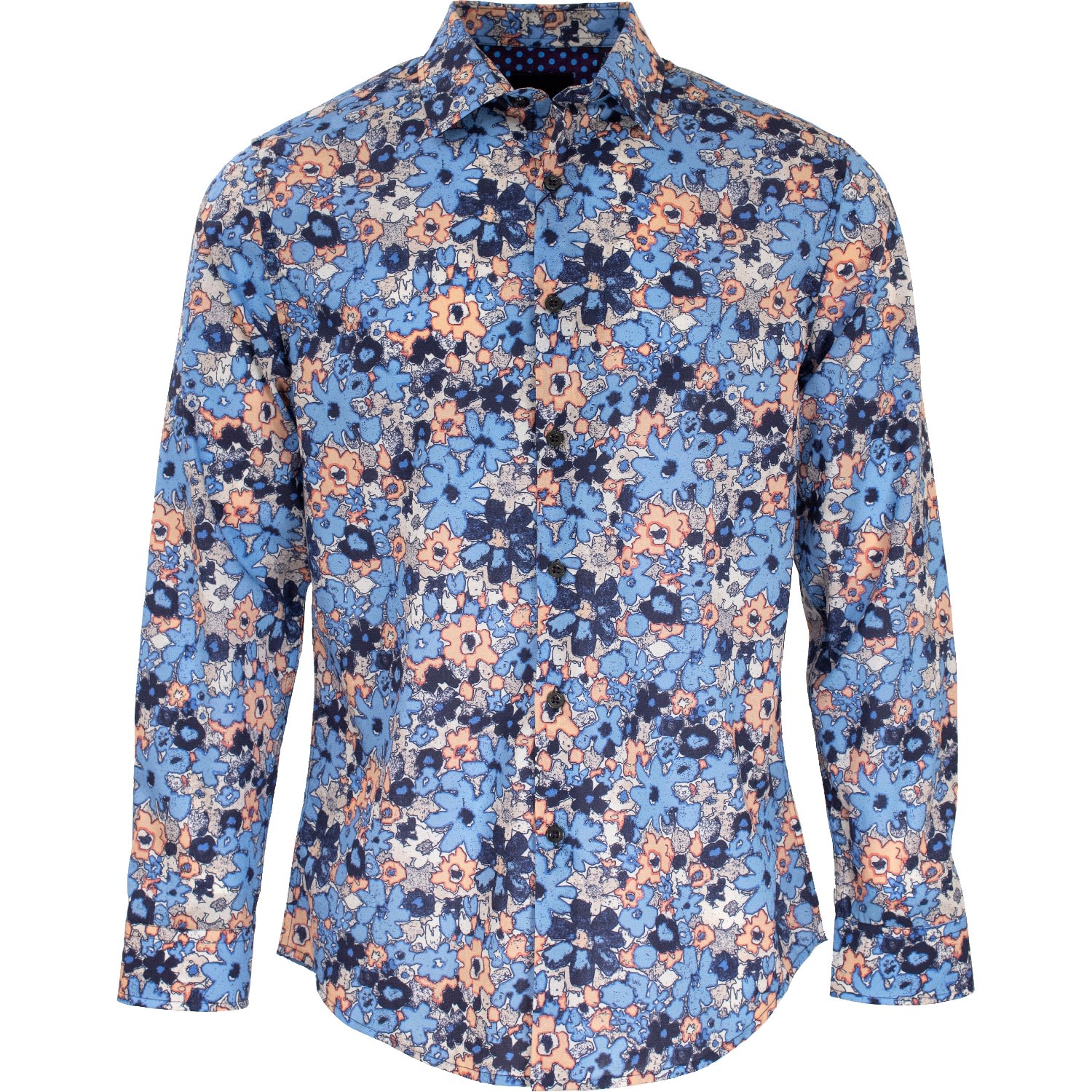 Lords Of Harlech Men's Norman Wunderbar Floral Blue In Blue