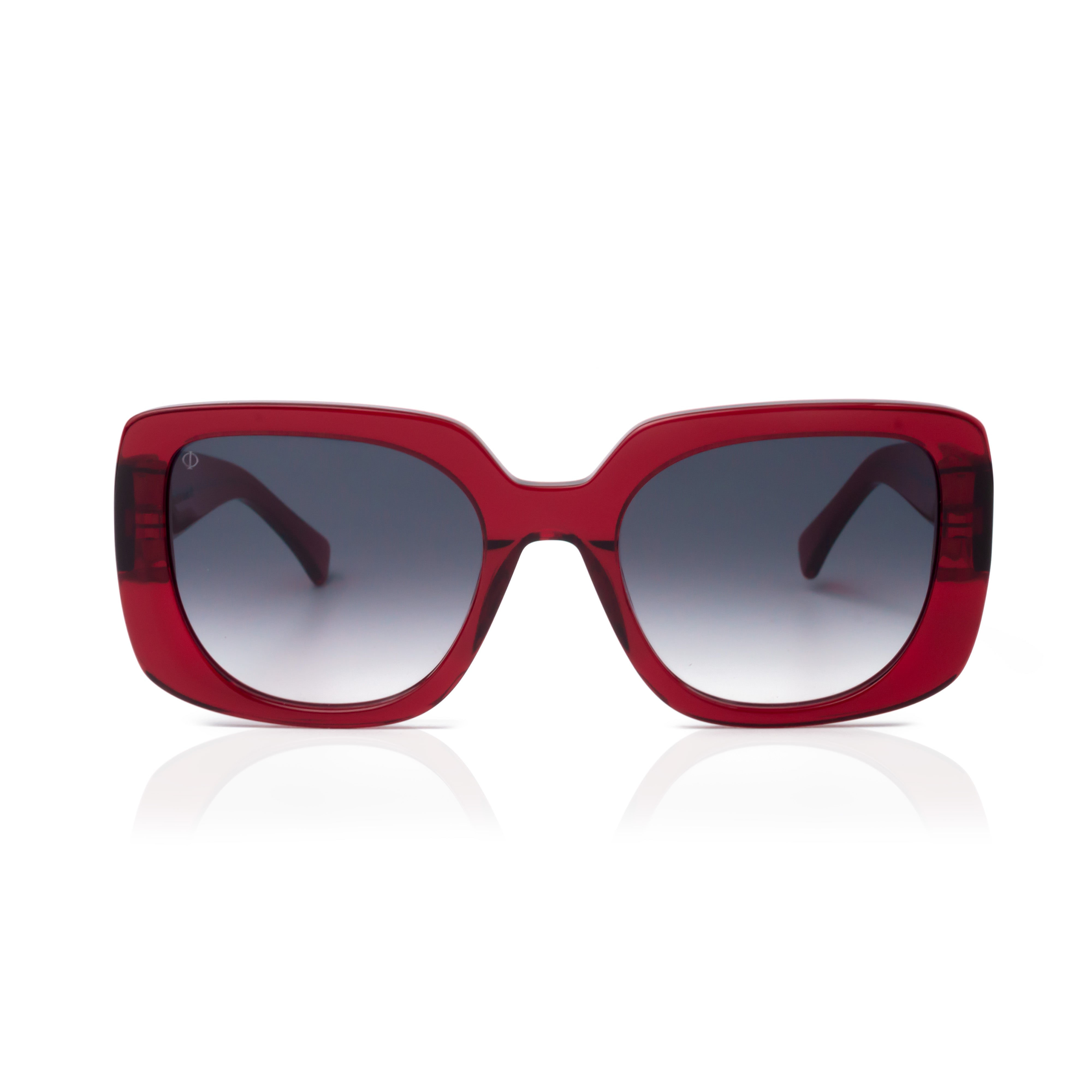 Faos Concept Women's Rhodes In Crystal Red With Sunset Grey Lenses