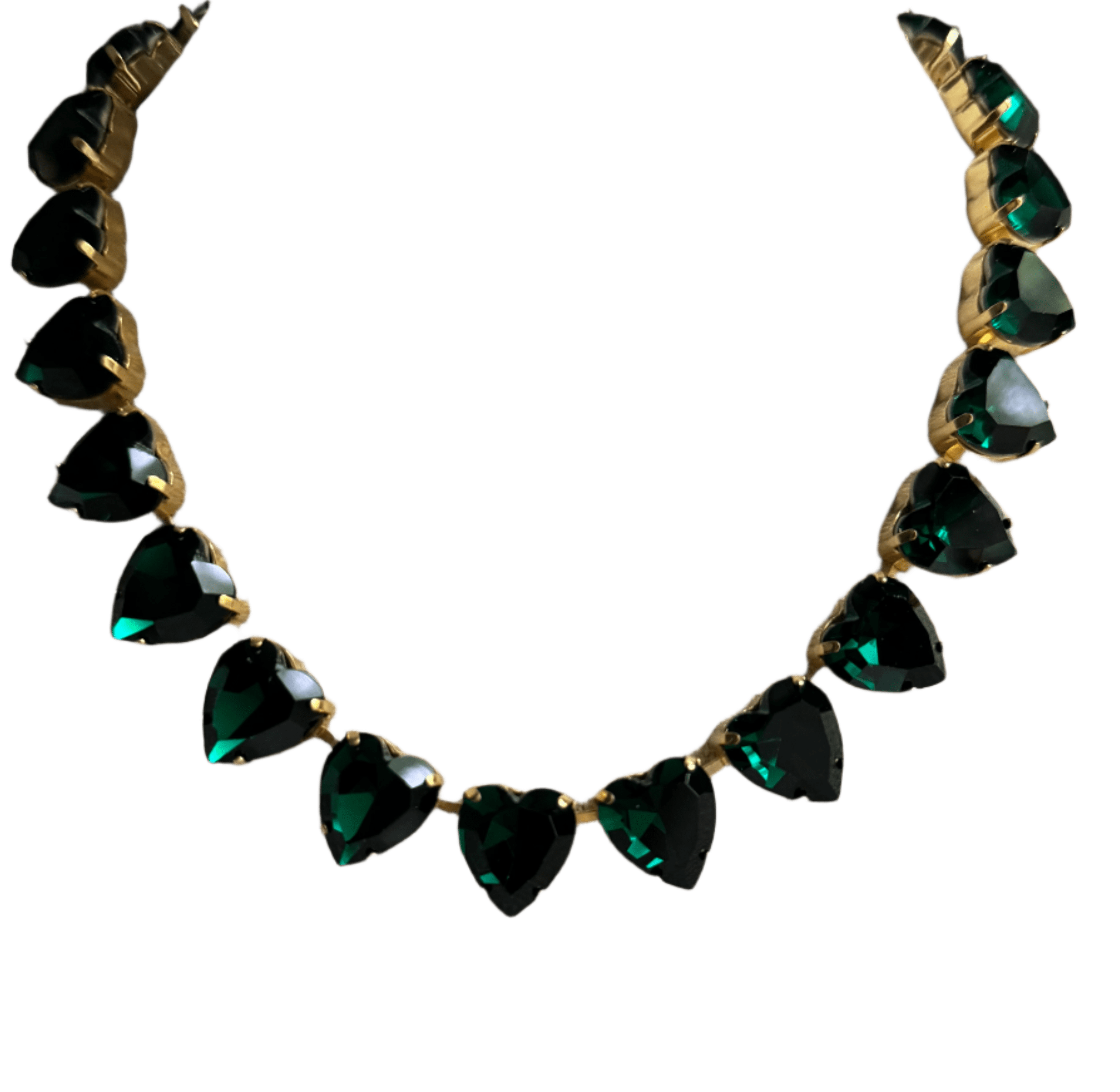 Laura Gray Women's Grace Emerald Green Heart Necklace In Green