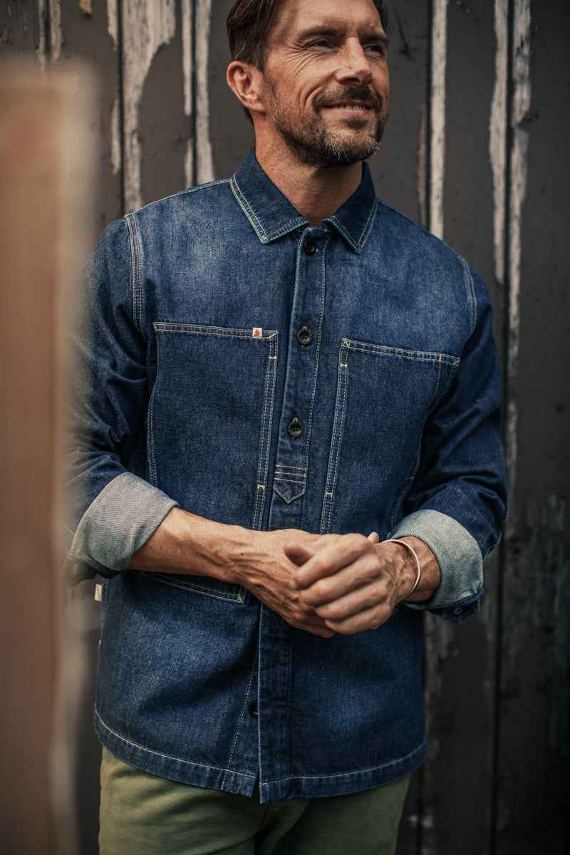 Painter Shirt Indigo | &SONS Trading Co | Wolf & Badger