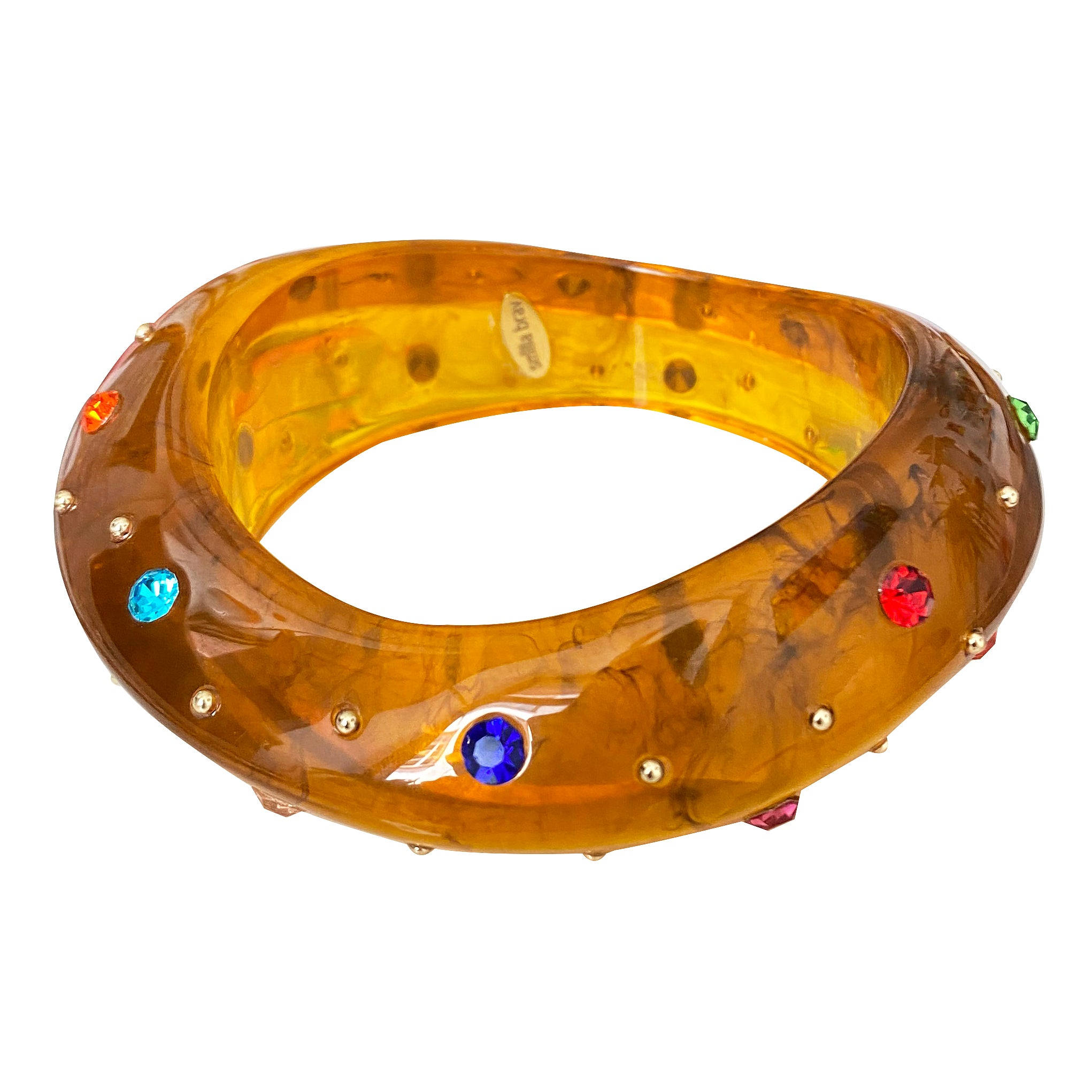 Smilla Brav Women's Brown / Gold Bangle Candy Amber In Multi
