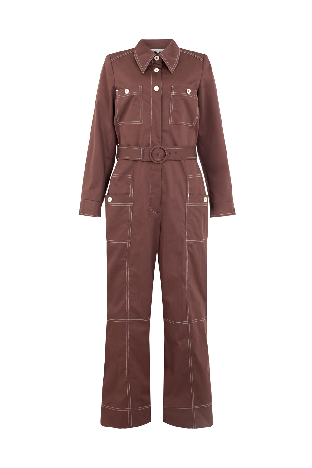 Women’s Brown Laurie Jumpsuit Maroon XXL Mirla Beane