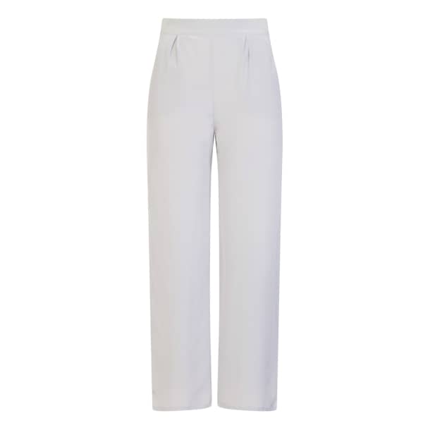 Sophie Cameron Davies Silver Wide Legged Silk Trouser In Silk