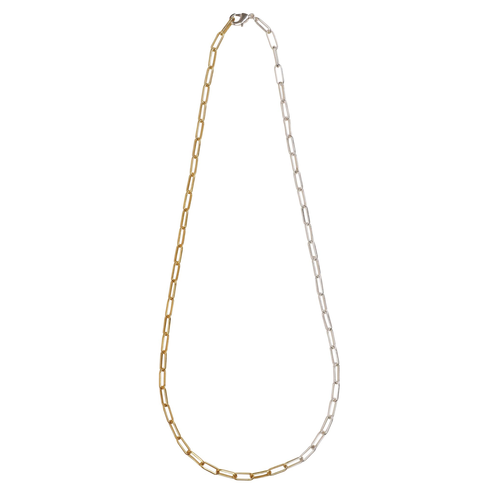 Lila Rasa Women's Gold / Silver Dual Tone Mix Metal Paperclip Chain In Multi