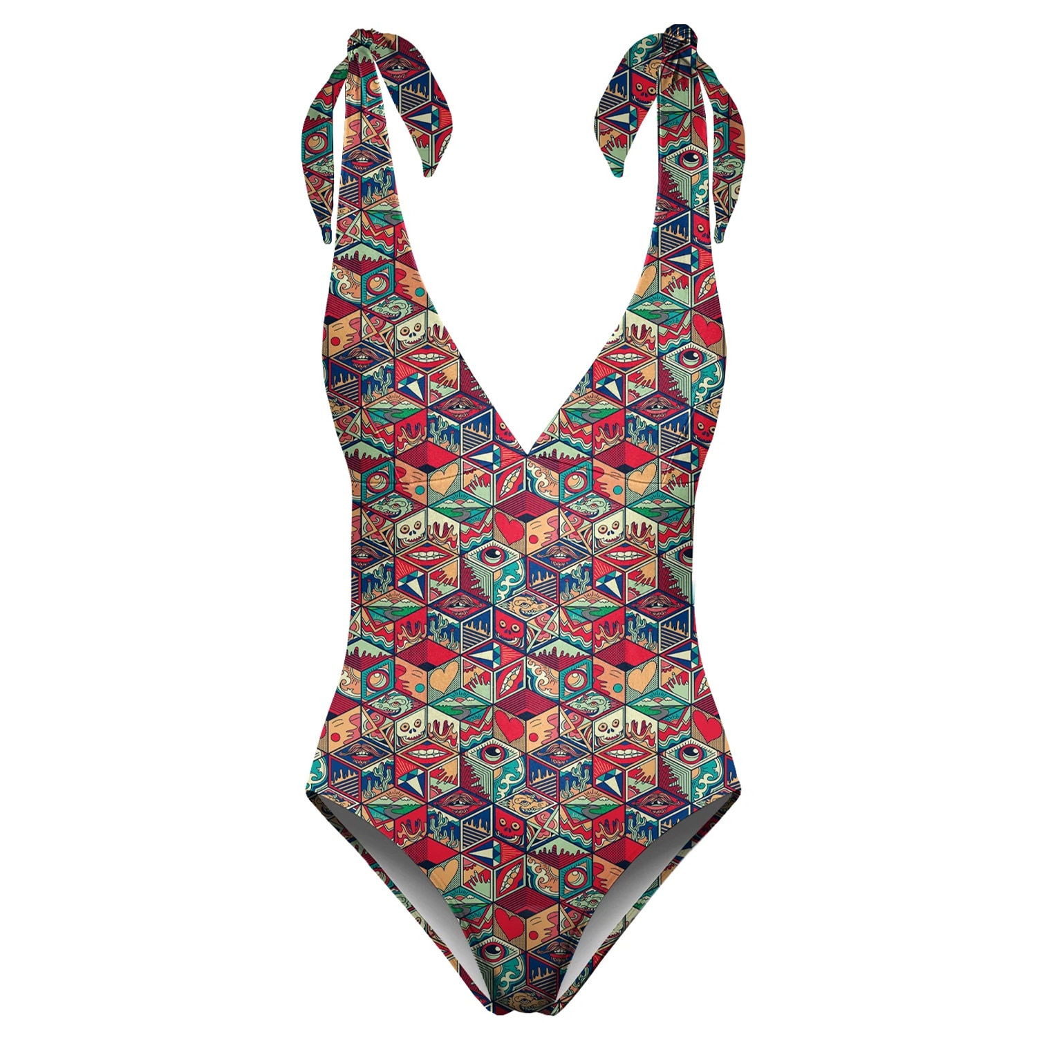 Aloha From Deer Women's Red Pandora's Box One Piece Swimsuit In Red