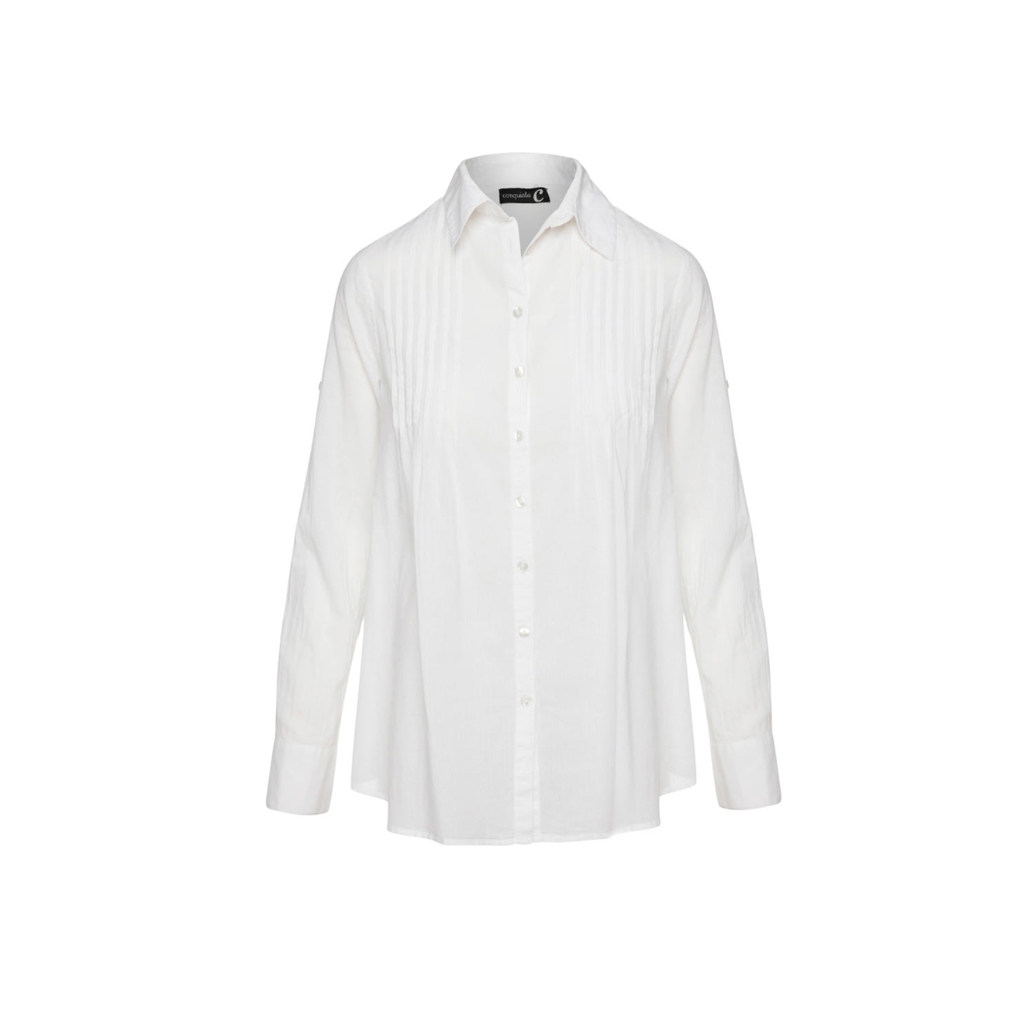 Women’s White Cotton Shirt Extra Small Conquista