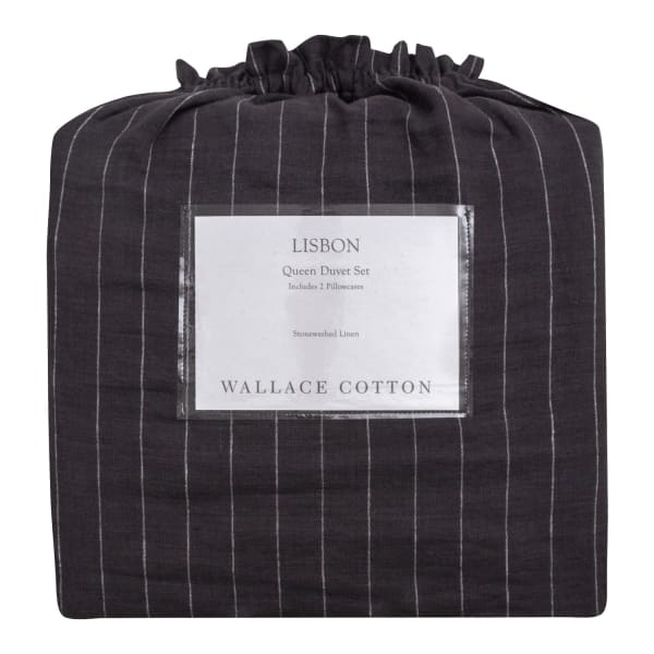 Lisbon Stonewashed Linen Duvet Set Double Uk Double Wallace