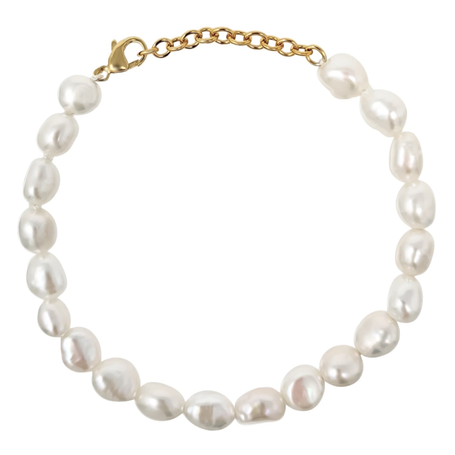 Women’s Alyssa All Baroque Pearl Gold Filled Bracelet Kiri & Belle