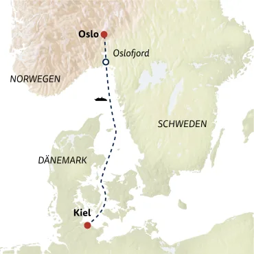 Reiseverlauf Schiffsreise Mini-Kreuzfahrt mit Color Line