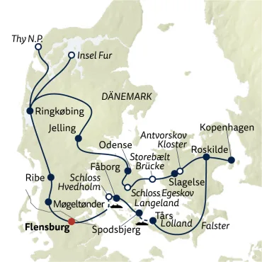 Reiseverlauf Autoreise Geruhsam durch Dänemark