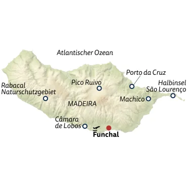 Reiseverlauf Wanderreise Wanderparadies Madeira