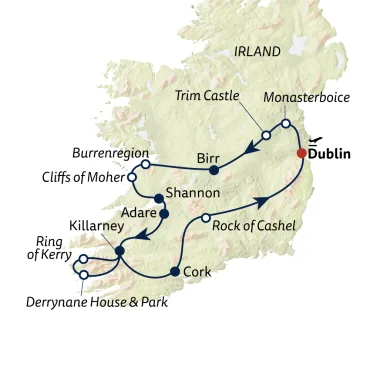 Reiseverlauf Busreise Irland kompakt