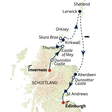 Reiseverlauf Autoreise Mystische Inseln: Orkney & Shetland